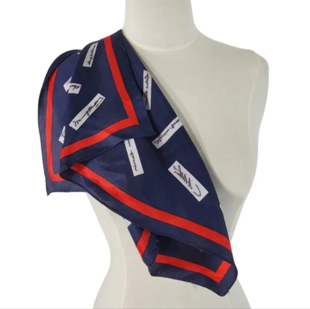 70s Patriotic U.S. Presidents Acetate Scarf